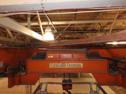 Cleveland Tramrail P&H 11 Ton Double Girder Underhung Bridge Crane 34' 10" Span