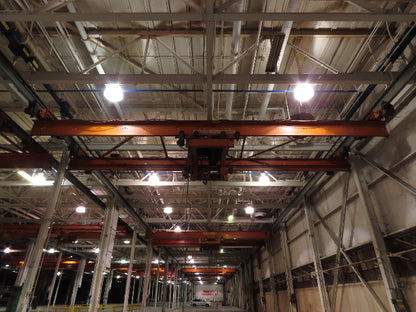 Cleveland Tramrail P&H 11 Ton Double Girder Underhung Bridge Crane 34' 10" Span