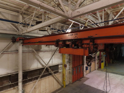 Cleveland Tramrail P&H 11 Ton Double Girder Underhung Bridge Crane 34' 10" Span