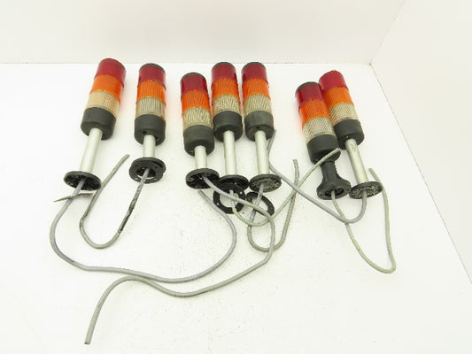 Telemecanique XVA-LC3 Stack Light Tower Red-Amber-White w/Base Lot Of 7