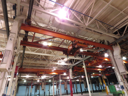 Cleveland Tramrail P&H 11 Ton Double Girder Underhung Bridge Crane 34' 10" Span