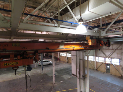 Cleveland Tramrail P&H 15 Ton Double Girder Underhung Bridge Crane 34' 10" Span