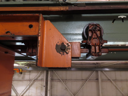 Cleveland Tramrail P&H 15 Ton Double Girder Underhung Bridge Crane 34' 10" Span