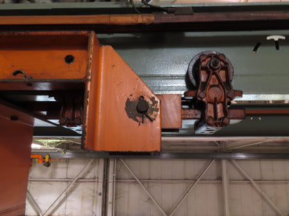 Cleveland Tramrail P&H 15 Ton Double Girder Underhung Bridge Crane 34' 10" Span