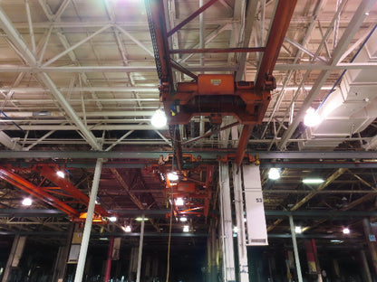 Cleveland Tramrail P&H 15 Ton Double Girder Underhung Bridge Crane 34' 10" Span