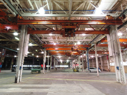 Cleveland Tramrail P&H 15 Ton Double Girder Underhung Bridge Crane 34' 10" Span