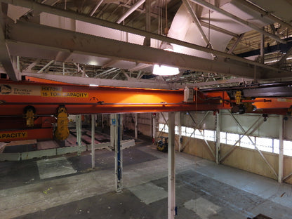 Cleveland Tramrail P&H 15 Ton Double Girder Bridge Crane 34' 10" Span w/Remote