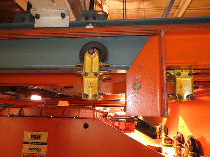 Cleveland Tramrail P&H 15 Ton Double Girder Bridge Crane 34' 10" Span w/Remote