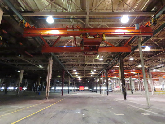 Cleveland Tramrail P&H 15 Ton Double Girder Bridge Crane 34' 10" Span w/Remote