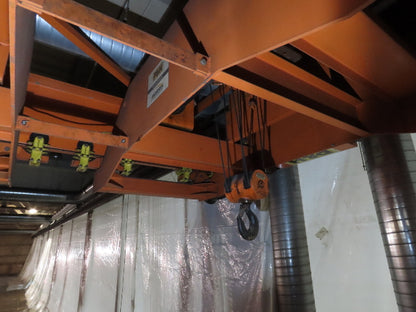 Cleveland Tramrail P&H 15 Ton Double Girder Bridge Crane 45' Span 2-Hoists