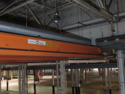 Cleveland Tramrail P&H 15 Ton Double Girder Bridge Crane 45' Span 2-Hoists