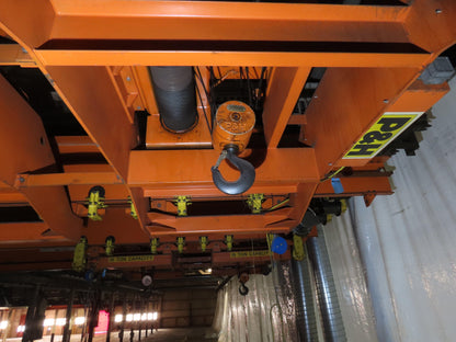 Cleveland Tramrail P&H 15 Ton Double Girder Bridge Crane 45' Span 2-Hoists
