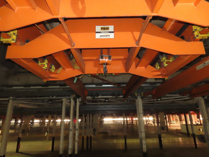 Cleveland Tramrail P&H 15 Ton Double Girder Bridge Crane 45' Span 2-Hoists