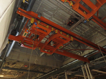 Cleveland Tramrail P&H 15 Ton Double Girder Bridge Crane 45' Span 2-Hoists