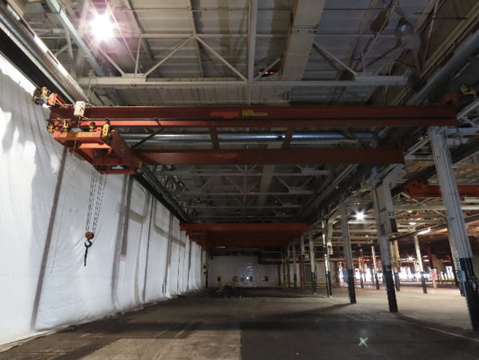 Cleveland Tramrail P&H 15 Ton Double Girder Bridge Crane 45' Span w/Remote