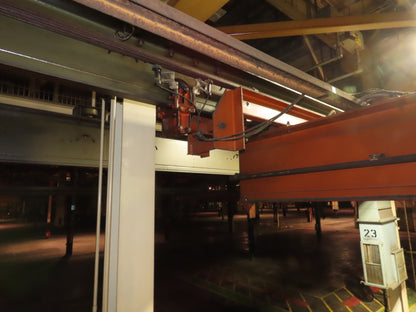 Cleveland Tramrail P&H 15 Ton Double Girder Underhung Bridge Crane 34' 10" Span