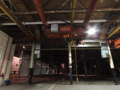 Cleveland Tramrail P&H 15 Ton Double Girder Underhung Bridge Crane 34' 10" Span