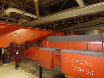 Cleveland Tramrail P&H 15 Ton Double Girder Underhung Bridge Crane 34' 10" Span