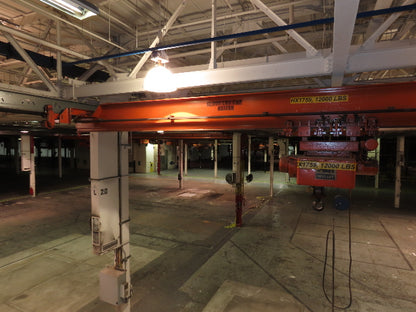 Cleveland Tramrail P&H 6 Ton Single Girder Underhung Bridge Crane 35' 10" Span