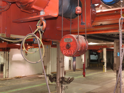 Cleveland Tramrail P&H 5 Ton Single Girder Underhung Bridge Crane 34' 10" Span