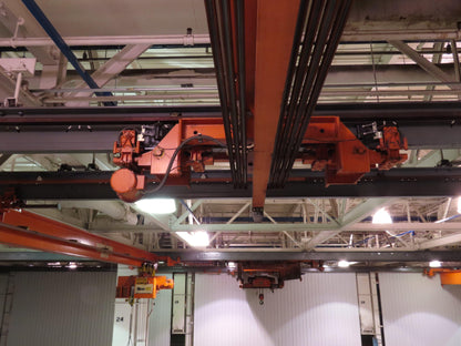 Cleveland Tramrail P&H 5 Ton Single Girder Underhung Bridge Crane 34' 10" Span