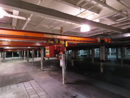 Cleveland Tramrail P&H 5 Ton Single Girder Underhung Bridge Crane 34' 10" Span