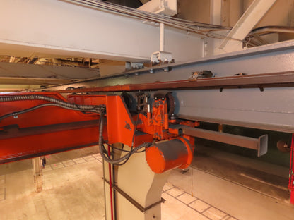 Cleveland Tramrail P&H 5 Ton Single Girder Underhung Bridge Crane 34' 10" Span