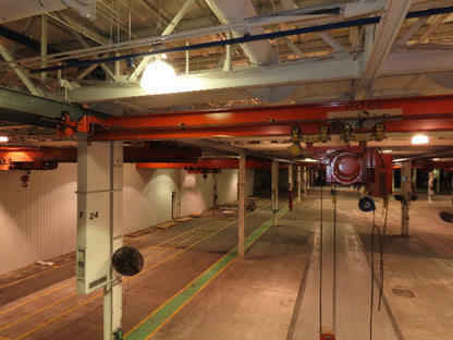 Cleveland Tramrail P&H 5 Ton Single Girder Underhung Bridge Crane 34' 10" Span
