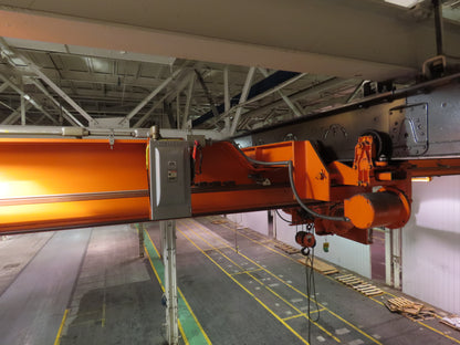 Cleveland Tramrail P&H 5 Ton Single Girder Underhung Bridge Crane 34' 10" Span
