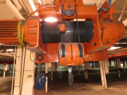 Cleveland Tramrail P&H 5 Ton Single Girder Underhung Bridge Crane 34' 10" Span