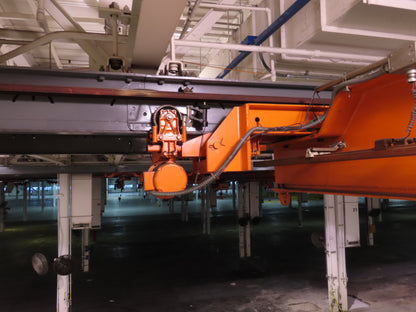 Cleveland Tramrail P&H 5 Ton Single Girder Underhung Bridge Crane 34' 10" Span