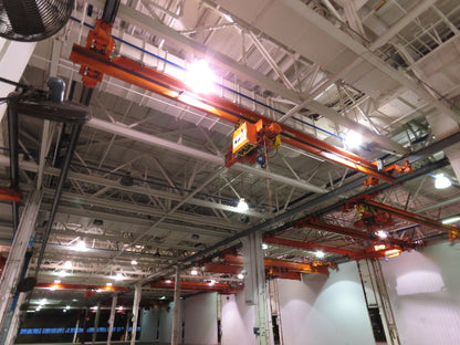 Cleveland Tramrail P&H 5 Ton Single Girder Underhung Bridge Crane 34' 10" Span
