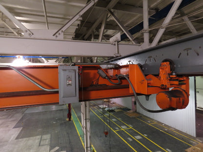 Cleveland Tramrail P&H 5 Ton Single Girder Underhung Bridge Crane 34' 10" Span