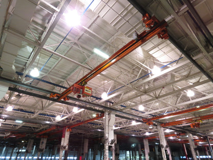 Cleveland Tramrail P&H 5 Ton Single Girder Underhung Bridge Crane 34' 10" Span