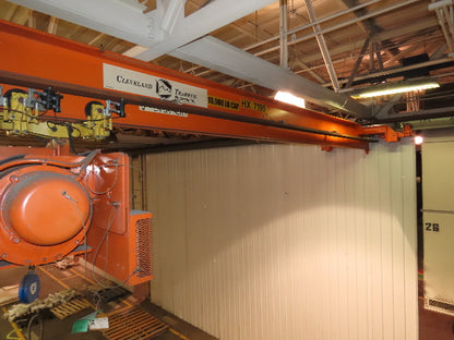 Cleveland Tramrail P&H 5 Ton Single Girder Underhung Bridge Crane 35' 10" Span