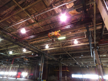 Cleveland Tramrail P&H 4 Ton Single Girder Underhung Bridge Crane 34' 10" Span
