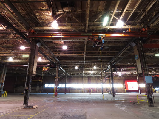 Cleveland Tramrail P&H 4 Ton Single Girder Underhung Bridge Crane 34' 10" Span