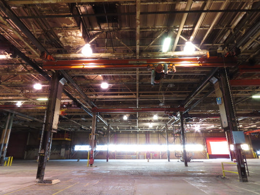 Cleveland Tramrail P&H 4 Ton Single Girder Underhung Bridge Crane 34' 10" Span