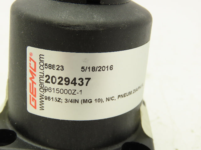 GEMU 2029437 Pneumatic Diaphragm Valve N/C 1/4" NPT