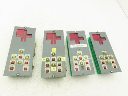 PressTech Controls/Crosfield 7602-9970-00D Control Panel Unit w/ Board Lot Of 4