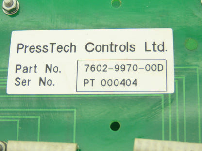 PressTech Controls/Crosfield 7602-9970-00D Control Panel Unit w/ Board Lot Of 4