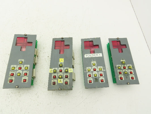 PressTech Controls/Crosfield 7602-9970-00D Control Panel Unit w/ Board Lot Of 4