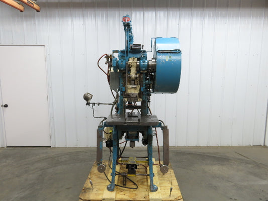 L&J No 2 Mechanical OBI Punch Press 18 Ton 2" Stroke 5-1/2" Throat 1Hp Varidrive