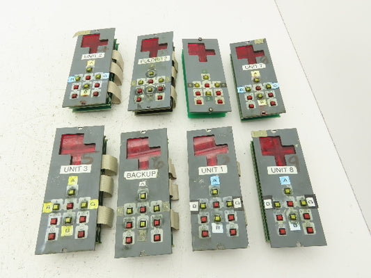 PressTech Controls/Crosfield 7602-9980-00B Control Panel Unit w/ Board Lot Of 8
