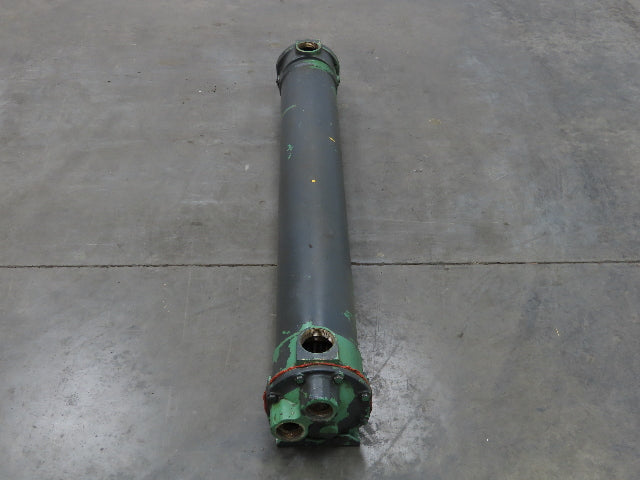 ITT Brass Oil Cooler Shell & Tube Heat Exchanger 4-Pass 53"L