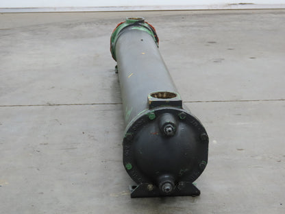 ITT Brass Oil Cooler Shell & Tube Heat Exchanger 4-Pass 53"L