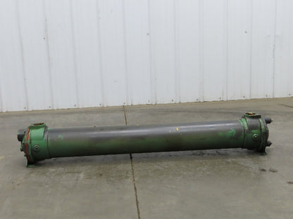 ITT Brass Oil Cooler Shell & Tube Heat Exchanger 4-Pass 53"L