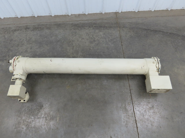 Oil Cooler Shell & Tube Heat Exchanger 2-Pass 57"L Bronze Brass