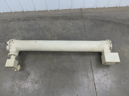 Oil Cooler Shell & Tube Heat Exchanger 2-Pass 57"L Bronze Brass