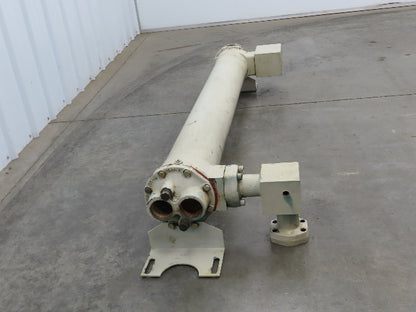 Oil Cooler Shell & Tube Heat Exchanger 2-Pass 57"L Bronze Brass